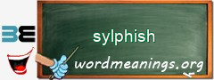 WordMeaning blackboard for sylphish